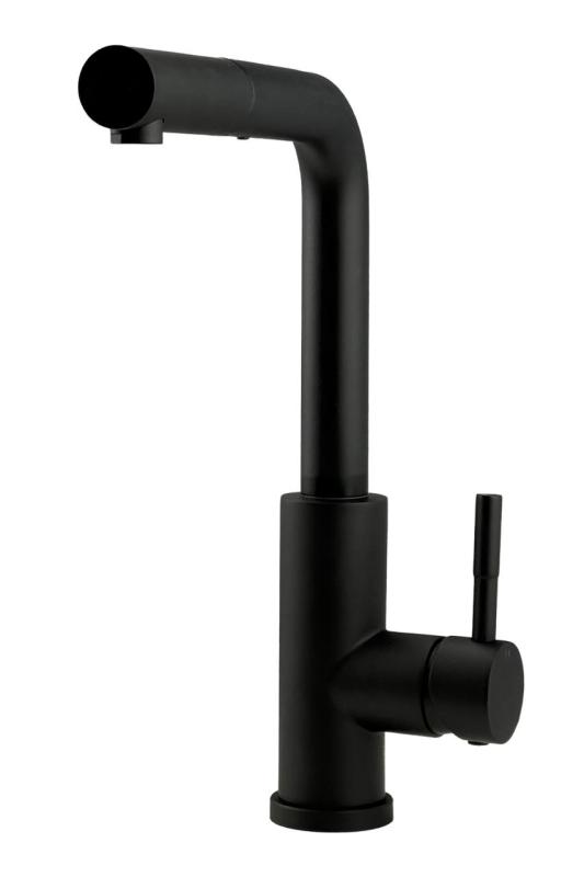Robinet de cuisine Pure.Sink Elite Steel Spark-S Noir Mat avec bec extensible PS8041-10
