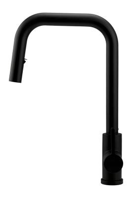 Robinet de cuisine Pure.Sink Elite Steel Crystal-S Noir mat avec bec extensible PS8050-10