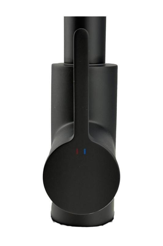 Robinet de cuisine Pure.Sink Elite Steel Crystal-S Noir mat avec bec extensible PS8050-10