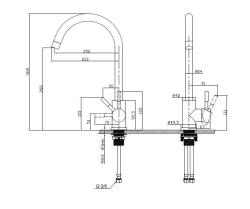 Robinet de cuisine Pure.Sink Elite Steel Stream en acier inoxydable PS8044-02