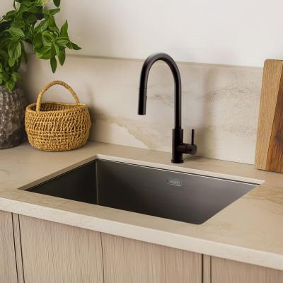 Robinet de cuisine Pure.Sink Elite Steel Stream-S Noir Mat avec bec extensible PS8045-10