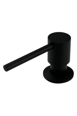 Distributeur de savon encastré Pure.Sink Elite Steel Shine, rechargeable par le dessus, noir mat PS9010-10