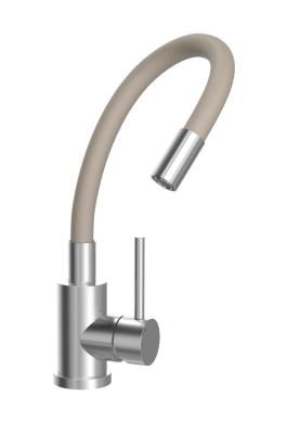 Mitigeur de cuisine Quadri Bristol en inox avec bec flexible beige 1208967664