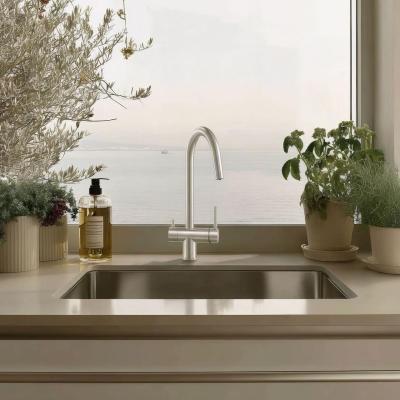 Quadri Leichester Robinet de Cuisine Inox 3-voies avec une connexion supplémentaire pour l'eau filtrée 1208967668