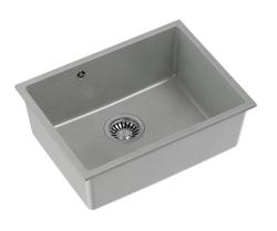 Quadri Elston Évier Sous-Plan en Granit Gris 495x360mm avec Bonde en Inox 1208967773