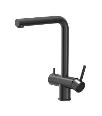 Quadri Ellesmere Mitigeur de Cuisine Noir 3-voies avec une connexion supplémentaire pour l'eau filtrée 1208967780