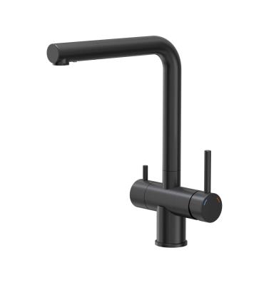 Quadri Ellesmere Mitigeur de Cuisine Noir 3-voies avec une connexion supplémentaire pour l'eau filtrée 1208967780