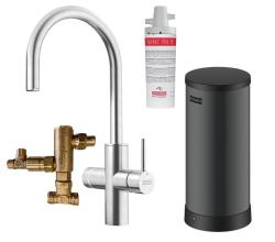 Franke Maris water hub 7L chauffe-eau 3-1 avec robinet d'eau bouillante électronique Touch en acier inoxydable avec ensemble de mélangeur waterhub 1208967850