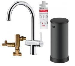 Franke Maris waterhub 7l chaudière 3-en-1 avec robinet d'eau bouillante électronique tactile chromé avec ensemble de mélange waterhub 1208967852