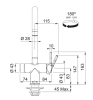 Franke Maris boiler 3-1 met Touch kokend water kraan chroom inclusief filter 160.0702.440