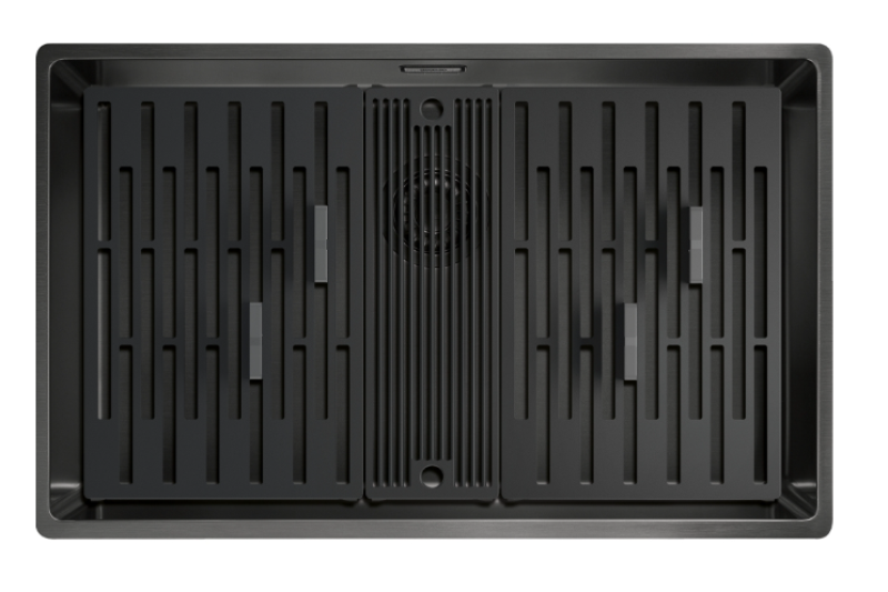 Franke Mythos Masterpiece BXM 210.68 Grande Évier Gun Metal PVD Anthracite 685x410mm Montage à fleur et Montage sous plan - 127.0676.885