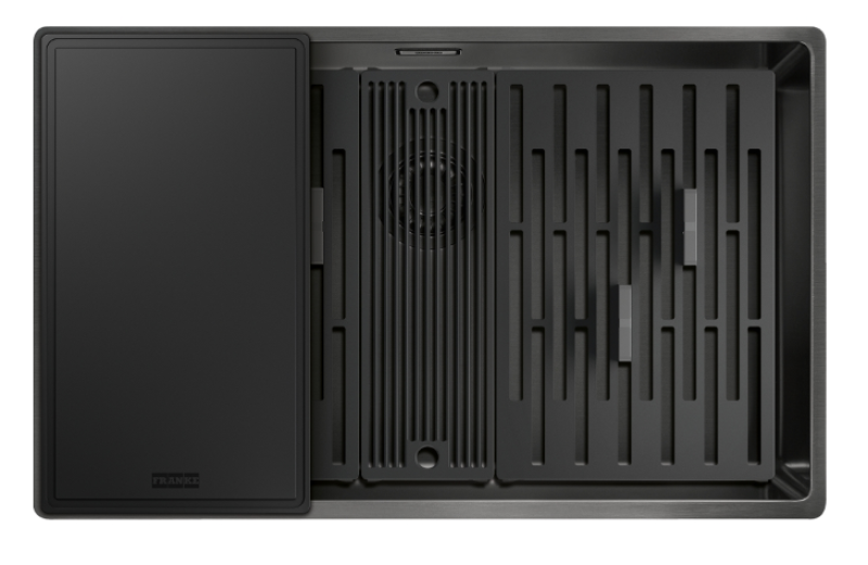 Franke Mythos Masterpiece BXM 210.68 Grande Évier Gun Metal PVD Anthracite 685x410mm Montage à fleur et Montage sous plan - 127.0676.885