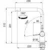 Franke Active L Keukenkraan chroom met draaibare uitloop 1208956362