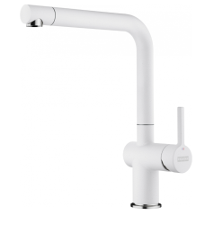 Robinet de cuisine Franke Active L Polar White Blanc avec bec pivotant 115.0653.376