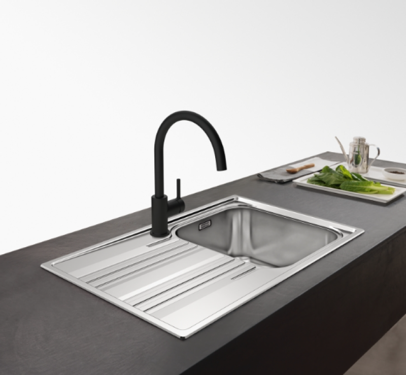Mitigeur de cuisine Franke Lina XL noir avec bec pivotant 115.0626.019