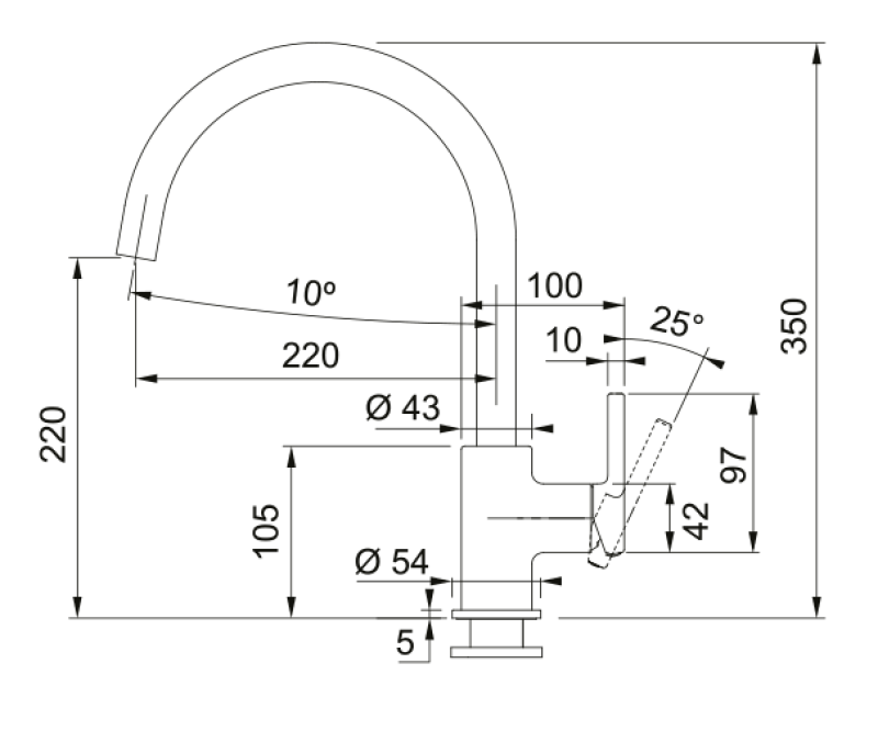 Franke Lina XL Mitigeur de Cuisine Polar White Blanc avec Bec Pivotant 115.0626.024