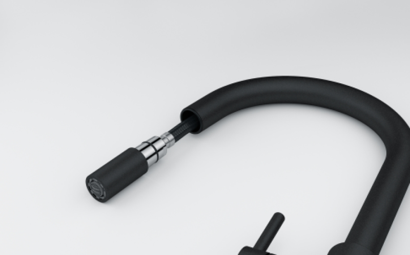 Robinet de cuisine Franke Lina noir avec douchette extractible 115.0626.053