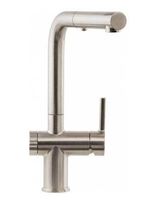 Franke Active Twist Mitigeur Monocommande Aspect Inox avec Bec Extensible et Commande de Vidage Intégrée 115.0653.505