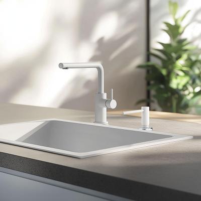 Distributeur de savon encastré pour cuisine Franke Active en granit Polar White Blanc 112.0633.079
