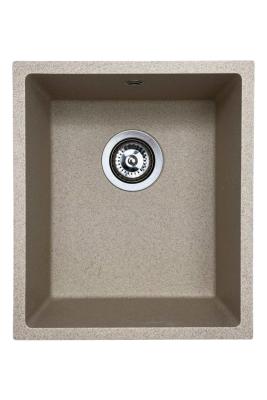 GraniteMy Universal évier en granit beige sable 34x40 cm montage en surface, sous plan et affleurant avec bonde en inox 1208968007