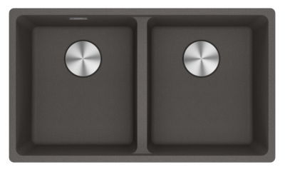 Franke Maris MRG 120-35-35 Évier double en Fragranite - Gris Ardoise, Gris foncé, Sous-meuble 125.0714.606