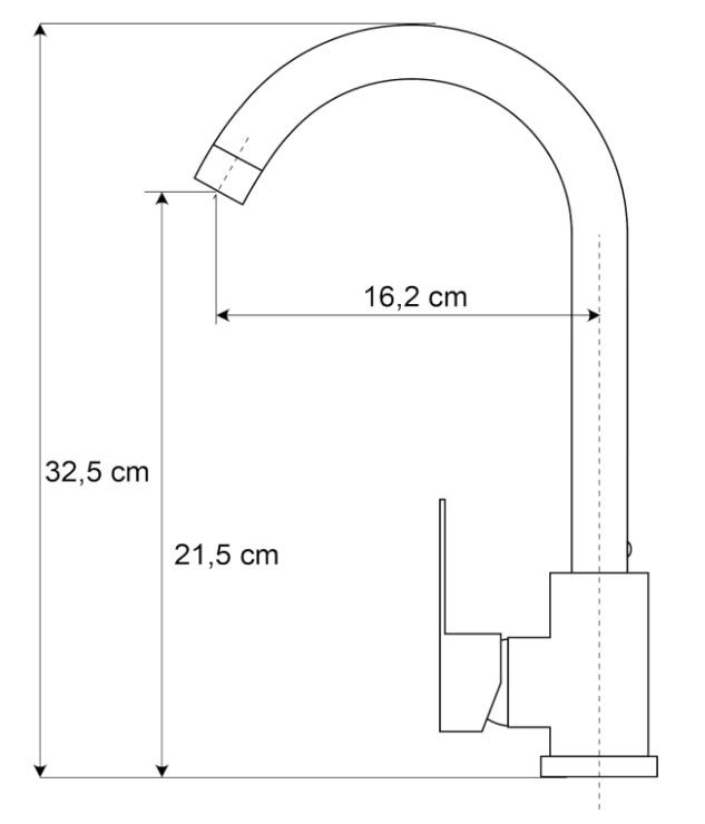 Veritas Robinet de Cuisine Graniteland Blanc avec bec pivotant 1208969531