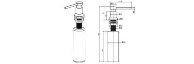 Distributeur de savon encastrable Ausmann Turt en cuivre, rechargeable par le haut 1208969604.