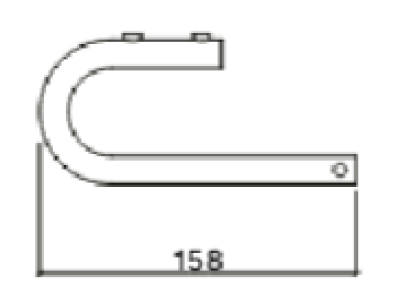 Waterevolution Flow Porte-rouleau de toilette en forme de U sans couvercle PVD brossé métal gun A130BGME