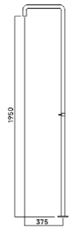 Waterevolution Flow colonne de douche avec mitigeur gun metal T146GME