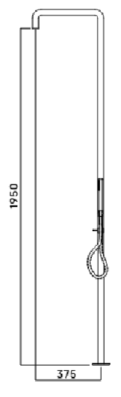 Waterevolution Flow colonne de douche avec mitigeur et douchette Cuivre T147CPE