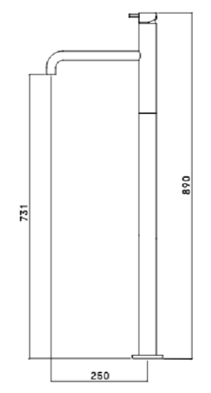 Waterevolution Flow robinet de baignoire autoportant en laiton T134LE