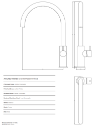 Waterevolution Flow mitigeur de cuisine avec bec rotatif rond en acier inoxydable T158UIE