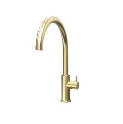 Waterevolution Flow robinet de cuisine avec bec pivotant rond light gold T158UWGE