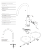 Waterevolution Flow keukenmengkraan met ronde draaibare uitloop koper T158UCPE