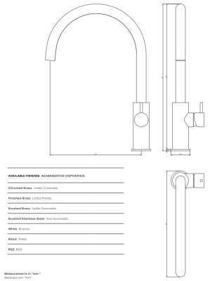 Waterevolution Flow mitigeur de cuisine avec bec pivotant rond en cuivre T158UCPE