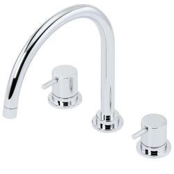 Waterevolution Flow robinet de cuisine à 3 trous avec bec pivotant et raccordement pour eau filtrée chrome T152U01
