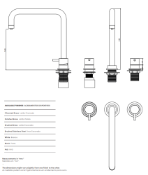 Waterevolution Flow robinet de cuisine à trois trous avec bec pivotant et connexion pour eau filtrée noir T152HPR