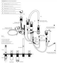 Waterevolution Flow mitigeur de cuisine à 5 trous avec douchette extractible et raccordement pour eau filtrée chrome T154U01