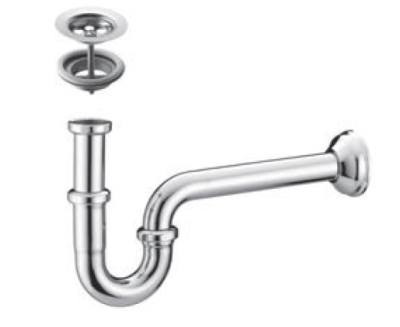 PB Unix P siphon métallique avec bonde 1 1/4 chrome 1208969777