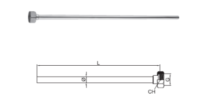 Tube de raccordement PB pour robinet chrome 1208969800