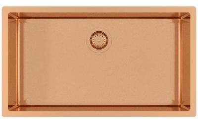 Ausmann Mosel évier en cuivre grand inox - cuivre PVD 74x40 universel 1208970018.