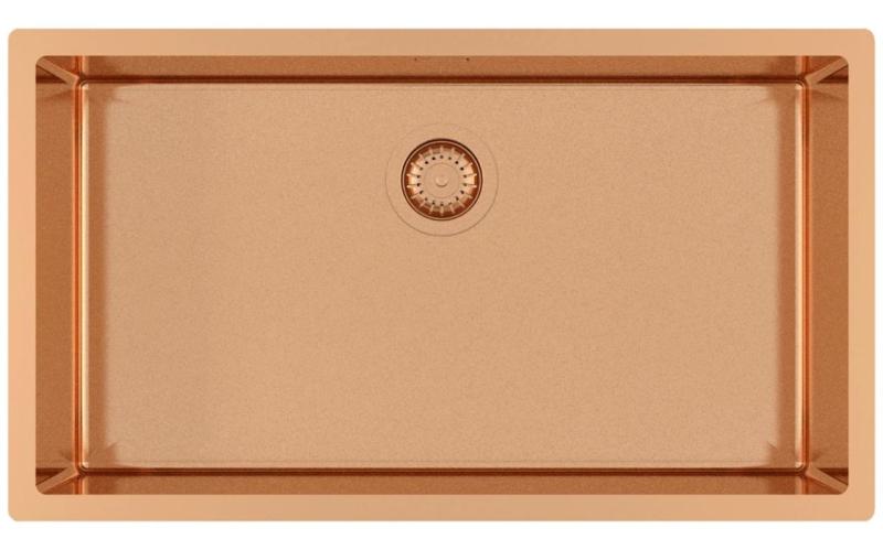 Ausmann Mosel évier en cuivre grand inox - cuivre PVD 74x40 universel 1208970018.