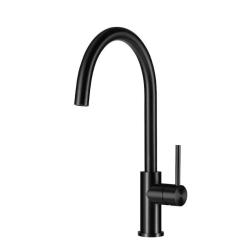 Lorreine Mersey-Black PVD robinet de cuisine entièrement en acier inoxydable avec bec pivotant noir 1208970032