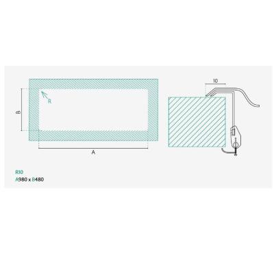 Évier à poser Banka Centurio 100-15 en inox 100 x 50 cm avec égouttoir 1208970035.