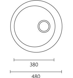 Évier rond encastrable Banka Moscow RVS 48 cm 1208970054