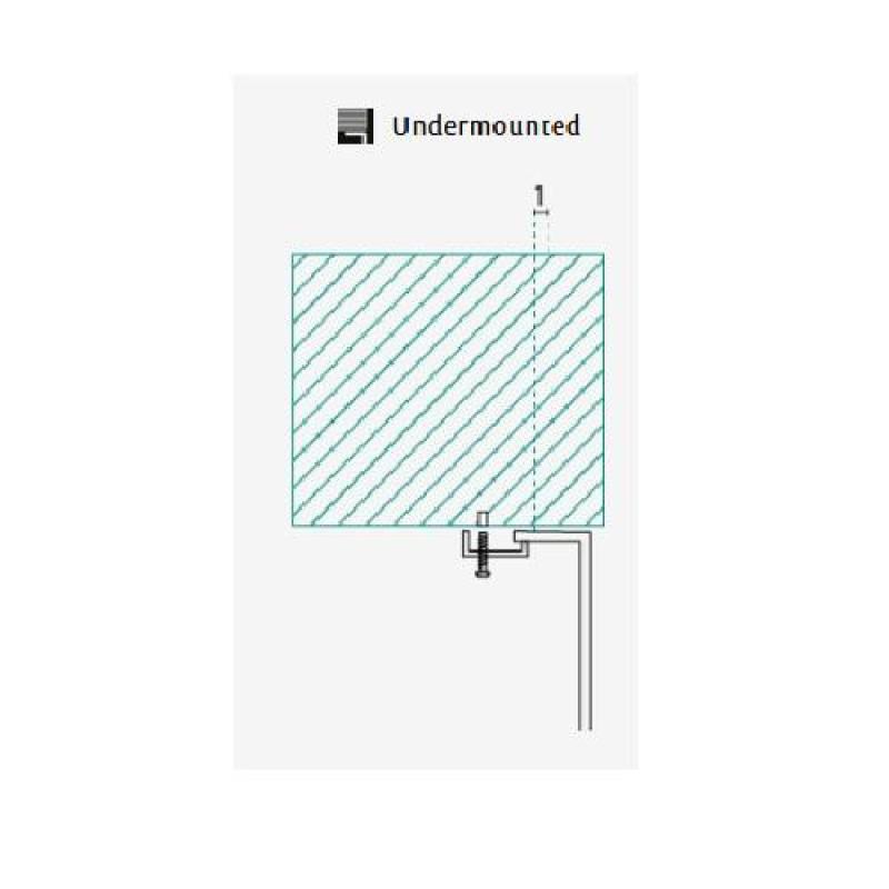 Banka U18380 Évier rond en acier inoxydable 45 cm Sous-plan 1208970056