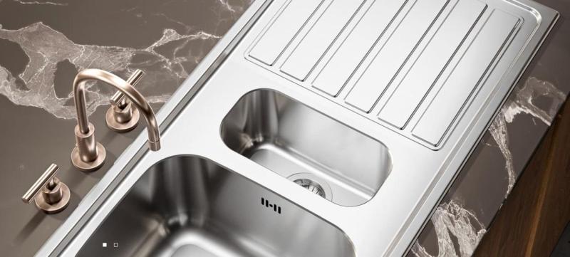 Évier en inox Banka Regent 80x45 cm avec égouttoir 1208970061