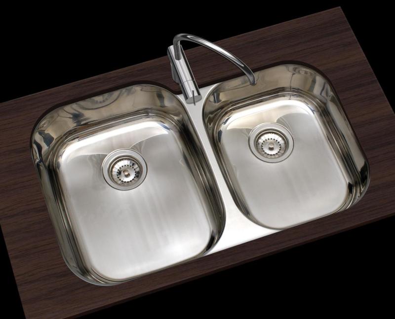 Banka Princess Évier double en acier inoxydable à encastrer 750 x 475 mm 1208970067