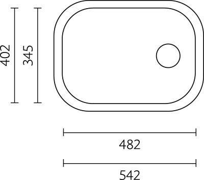 Évier encastrable Banka Boston en inox 542 x 402 mm 1208970071