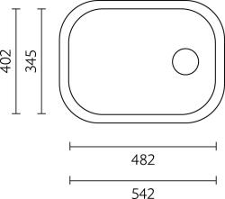 Évier Sous-Plan Banka Boston RVS 482 x 345 mm 1208970072